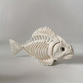 Spook Up Your Home with this Life-Size Skeleton Fish Decoration!