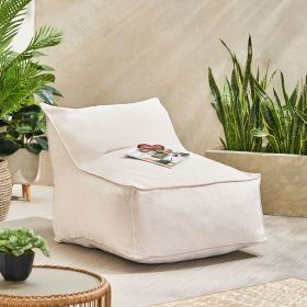 Risley Indoor/Outdoor Water Resistant Fabric 3 Foot Bean Bag Chair, Khaki