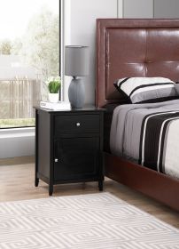 Glory Furniture Izzy G1413-N-50 1 Drawer /1 Door Nightstand , Black