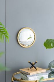 D11" Gold Round Mirror, Circle Mirror with Iron Frame for Living Room Bedroom Vanity Entryway Hallway