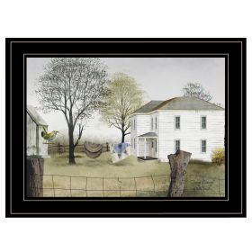 "Spring Cleaning" by Billy Jacobs, Ready to Hang Framed Print, Black Frame