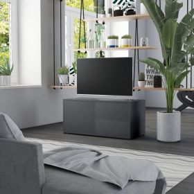 TV Cabinet Gray 31.5"x13.4"x14.2" Engineered Wood