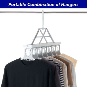Multi Functional Portable Combination Hanger For Flexible Handling And Multi-directional Hanging To Save Wardrobe Space