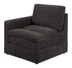 1pc LAF/RAF One Arm Chair Modular Chair Sectional Sofa Living Room Furniture Mink Morgan Fabric- Suede