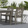 Lidwina Grey-washed Farmhouse Wood Patio Armchair