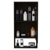 Medicine Cabinet Irvine, One External Shelf, Black Wengue Finish