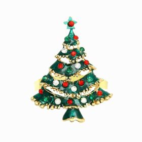 Napkin Ring Christmas Tree Garland Crutches Snowman Santa Claus Snowflake Bell Boots Letters (Option: 11 Christmas Tree)