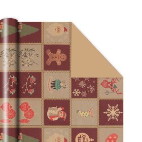 Christmas Gift Packaging Kraft Paper Vintage Gift (Option: PZ046 3-50x76cm)