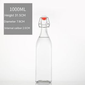 Transparent Sealed Storage Wine Fermentation Jar (Option: 1000 Square Bottle)