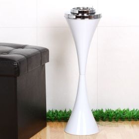 Floor Fashion Elevator Corridor Vertical Mahjong Chess Room With Lid Large Ashtray (Color: White)