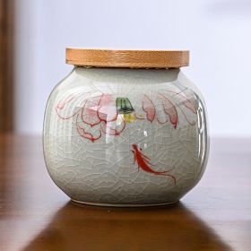 Hand Drawn Ge Kiln Tea Jar (Option: 02 Style)