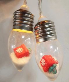 Cartoon Snowman Decorative Ornaments Christmas Tree String (Option: Gift Box-10 Lamp Batteries)