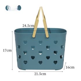 Love Bath Storage Basket (Color: Blue)