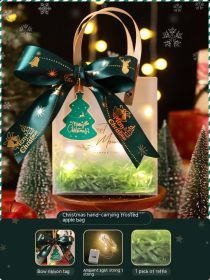 Christmas Gift Packaging Bag Frosted Hand Gift Bag Children Gift Bag (Option: Small Size-Green)