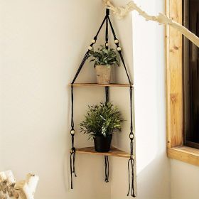1pc,Boho Triangle Shelves Wall Decor - Plant Hanger, Candle Holder, and Home Decor for Living Room and Bedroom (Style: B)
