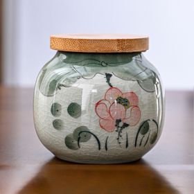 Hand Drawn Ge Kiln Tea Jar (Option: 10 Models)
