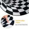3D Visual Floor Area Mat Anti-slip Illusion Rug Doormat Round Living Room Carpet Mat