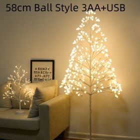 Ball Glowing Tree Led Colored Lamp (Option: 58cm Ball 3AAusb)