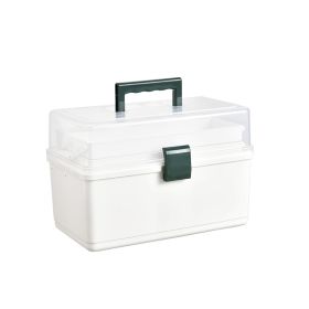Multi-layer Foldable Portable Pill Box (Option: Elegant White-Extra Large Thickened)